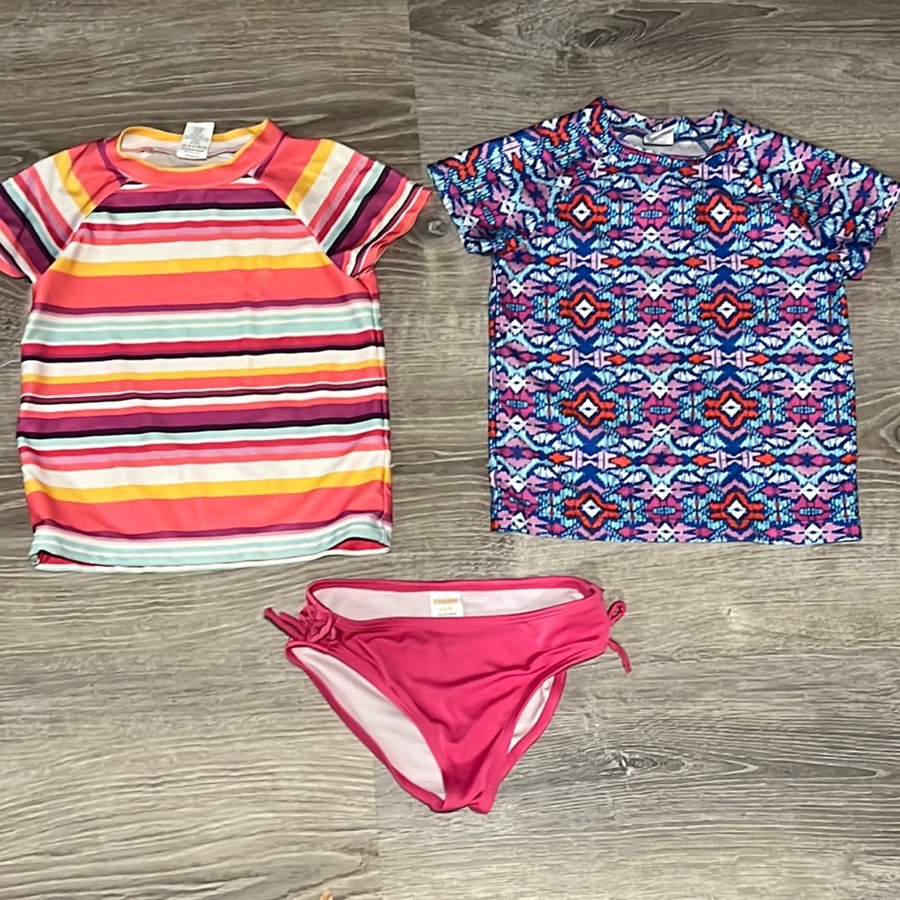 3 piece Gymboree Bathing Suit Lot T shirt Tankini